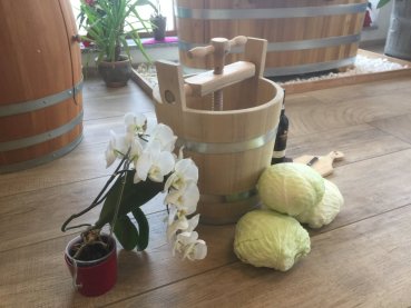 Krautfass Pökelfass Surfass 33 l aus Holz für Einsuren, Einlegen und Sauerkraut herstellen